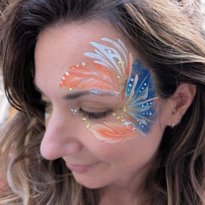 Adultes18-copine oeil gauche orange et bleu