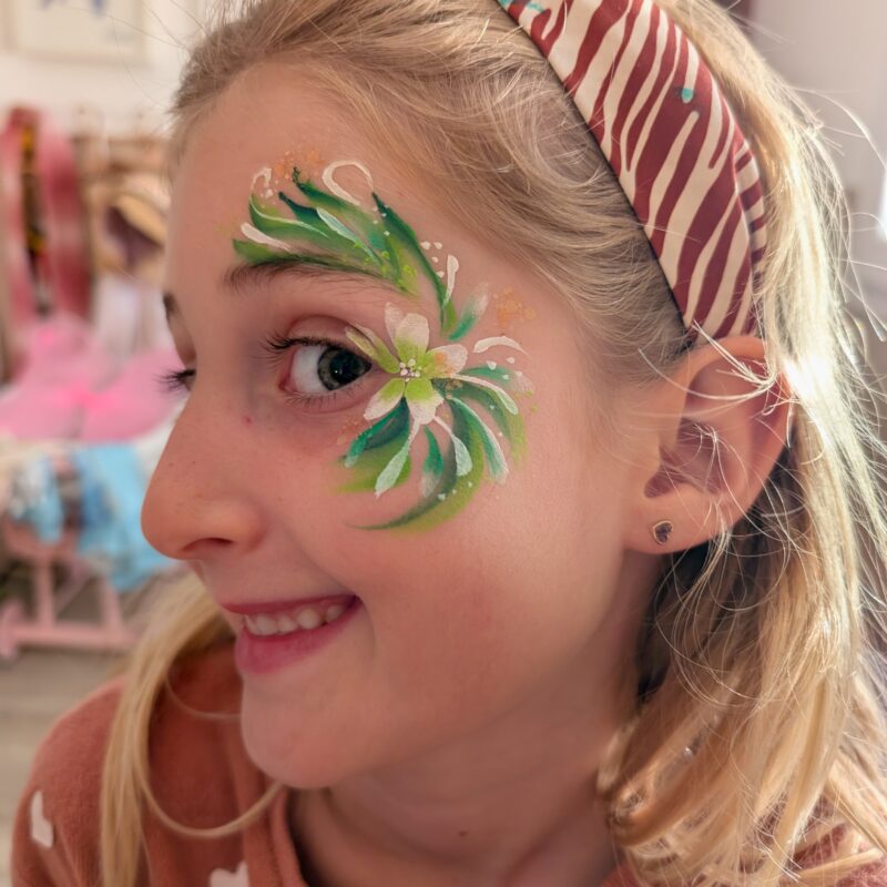 Enfants 05-lise contour de l&rsquo;oeil feuille verte